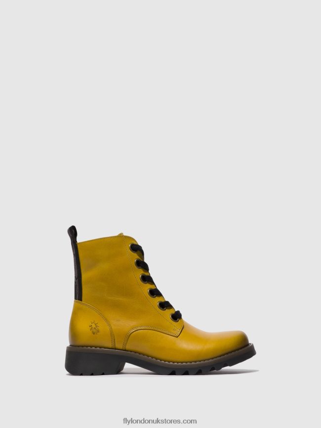Lace-up Ankle Boots RAGI539 Women Fly London 4V24RT96 MUSTARD