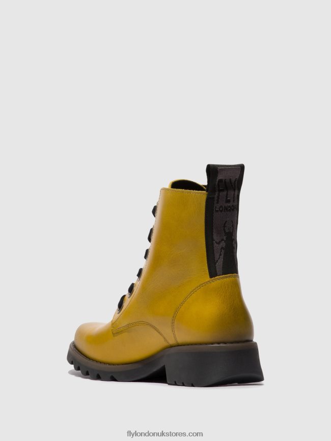 Lace-up Ankle Boots RAGI539 Women Fly London 4V24RT96 MUSTARD
