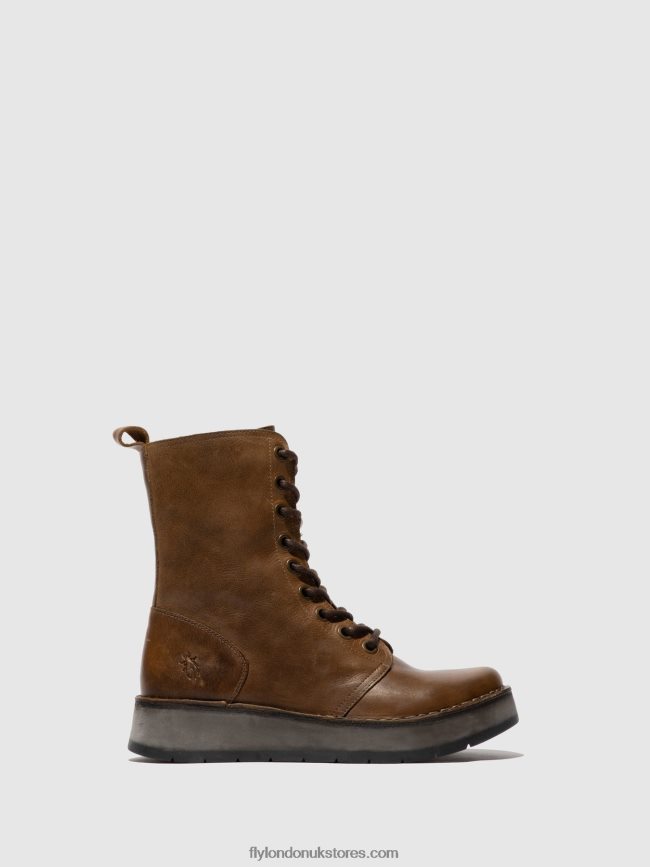 Lace-up Ankle Boots RAMI043 Women Fly London 4V24RT244 RUG CAMEL