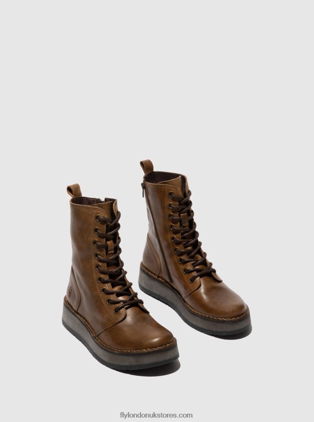 Lace-up Ankle Boots RAMI043 Women Fly London 4V24RT244 RUG CAMEL