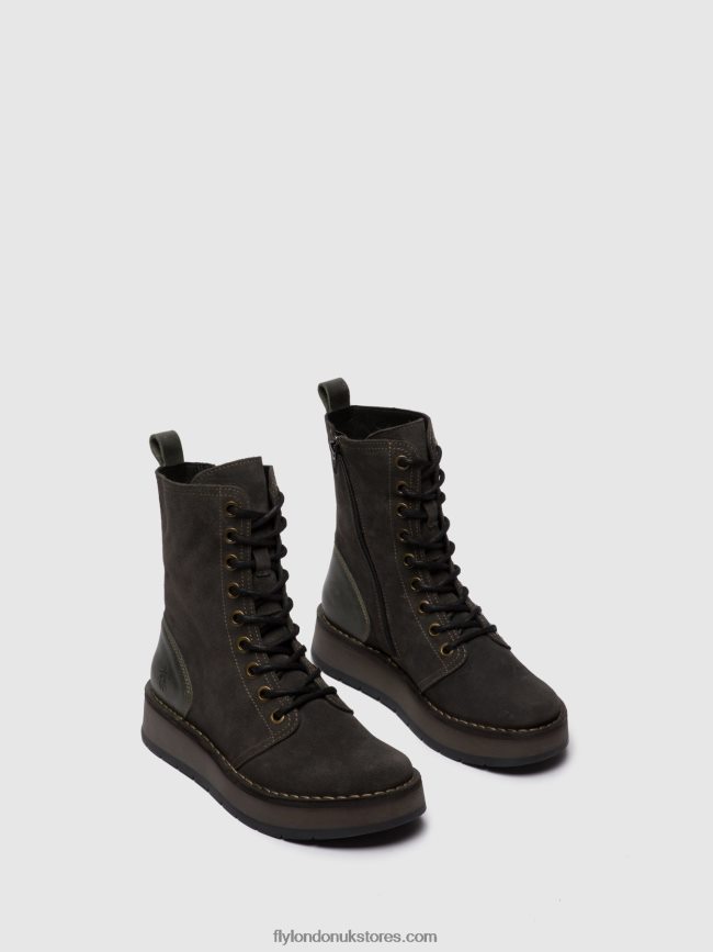 Lace-up Ankle Boots RAMI043 Women Fly London 4V24RT247 OILSUEDE/RUG DIESEL