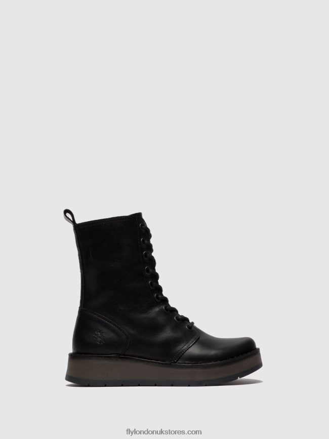 Lace-up Ankle Boots RAMI043 Women Fly London 4V24RT250 RUG BLACK