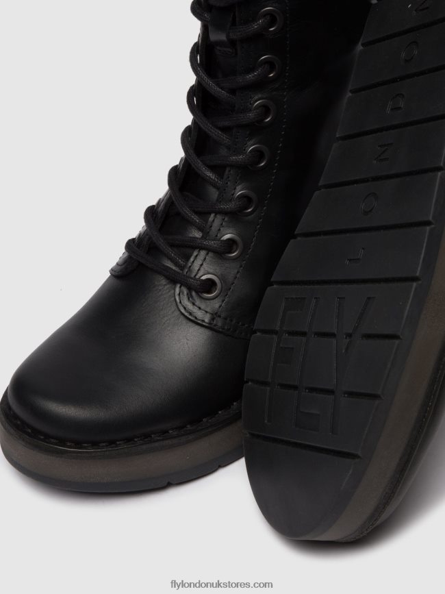 Lace-up Ankle Boots RAMI043 Women Fly London 4V24RT250 RUG BLACK