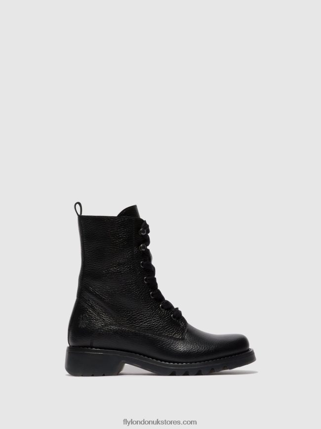 Lace-up Ankle Boots REID893 Women Fly London 4V24RT91 BLACK