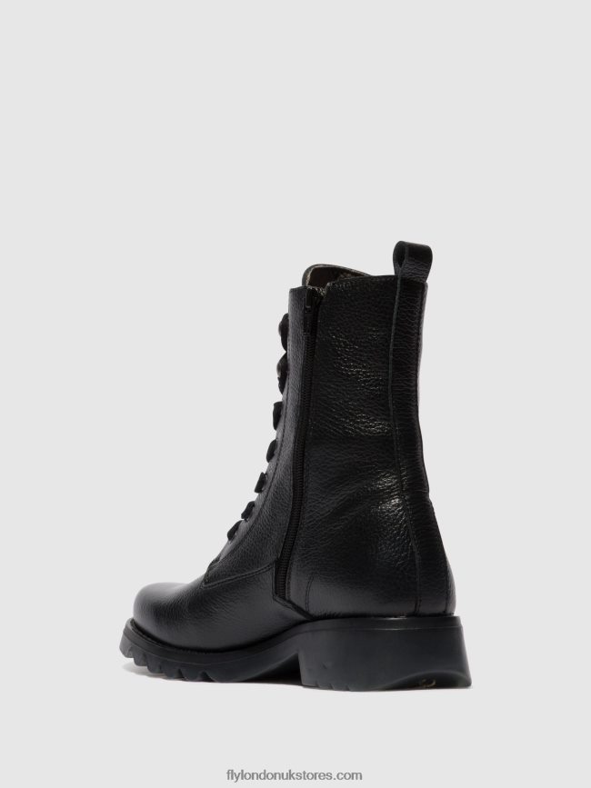 Lace-up Ankle Boots REID893 Women Fly London 4V24RT91 BLACK