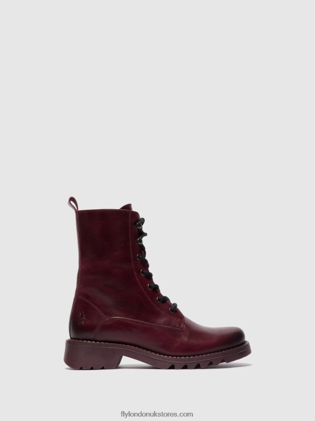 Lace-up Ankle Boots REID893 Women Fly London 4V24RT93 PURPLE (PURPLE SOLE)