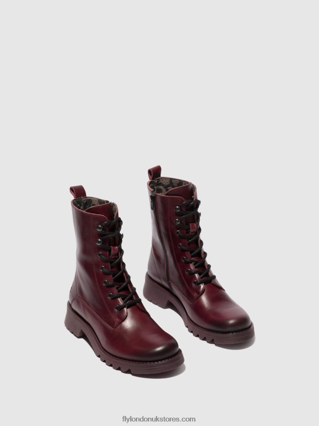 Lace-up Ankle Boots REID893 Women Fly London 4V24RT93 PURPLE (PURPLE SOLE)