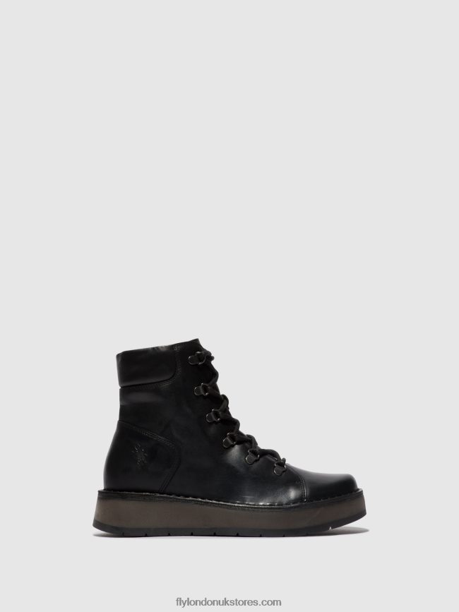 Lace-up Ankle Boots ROXY094 Women Fly London 4V24RT87 BLACK