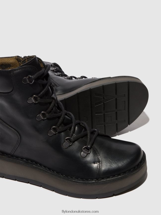 Lace-up Ankle Boots ROXY094 Women Fly London 4V24RT87 BLACK
