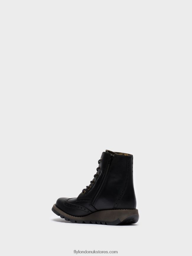 Lace-up Ankle Boots SARL069 Women Fly London 4V24RT254 BLACK