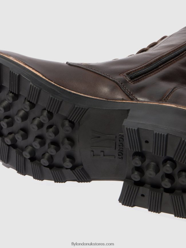 Lace-up Ankle Boots THOR035 Women Fly London 4V24RT245 RUG DK. BROWN