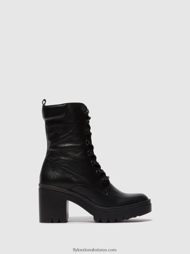 Lace-up Ankle Boots TIEL642 Women Fly London 4V24RT85 BLACK