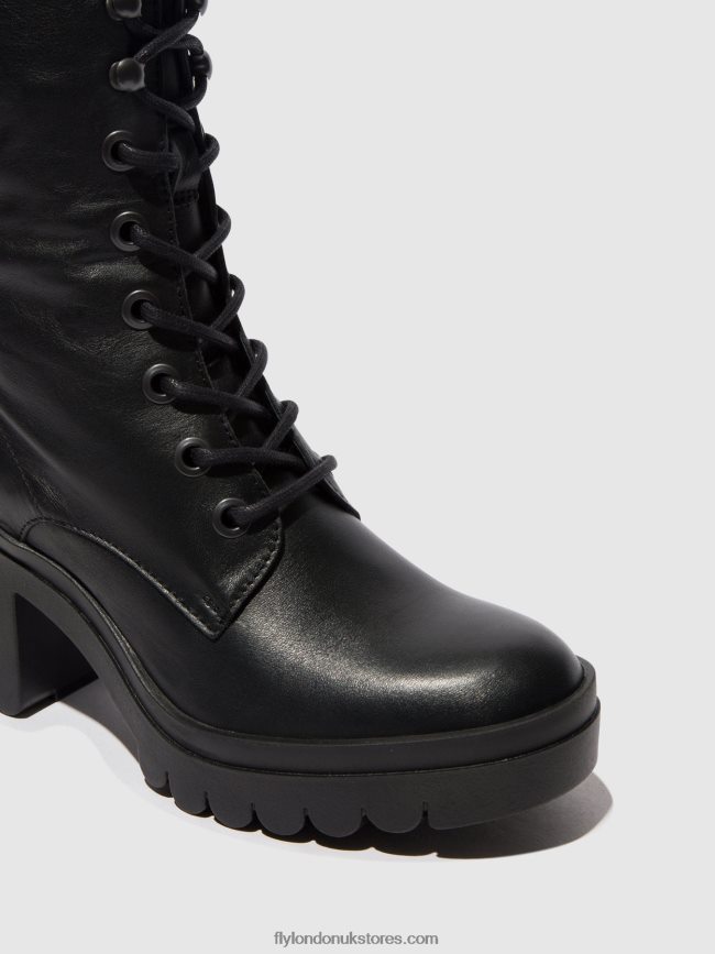 Lace-up Ankle Boots TIEL642 Women Fly London 4V24RT85 BLACK