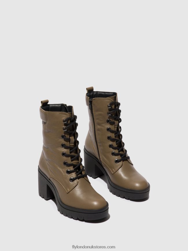 Lace-up Ankle Boots TIEL642 Women Fly London 4V24RT86 TAUPE