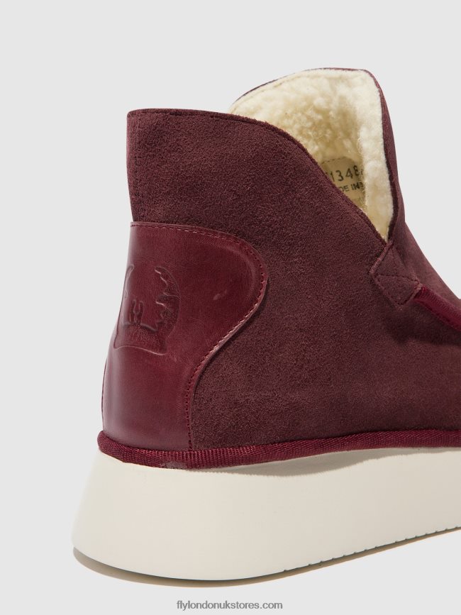 Round Toe Ankle Boots COZE348 Women Fly London 4V24RT83 PURPLE