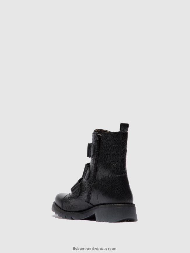 Velcro Ankle Boots RACH790 Women Fly London 4V24RT189 RIO BLACK