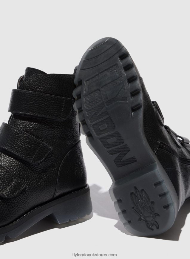 Velcro Ankle Boots RACH790 Women Fly London 4V24RT189 RIO BLACK