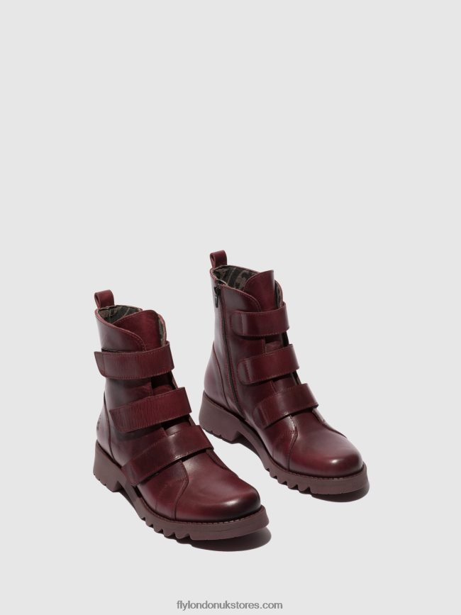 Velcro Ankle Boots RACH790 Women Fly London 4V24RT77 PURPLE (PURPLE SOLE)