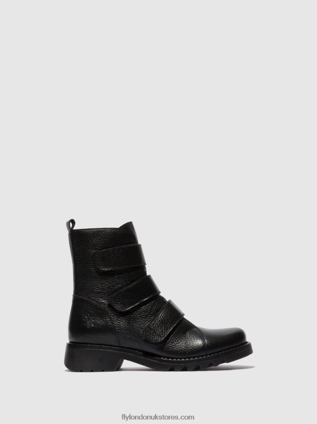 Velcro Ankle Boots RACH790 Women Fly London 4V24RT81 BLACK