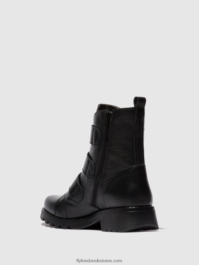 Velcro Ankle Boots RACH790 Women Fly London 4V24RT81 BLACK