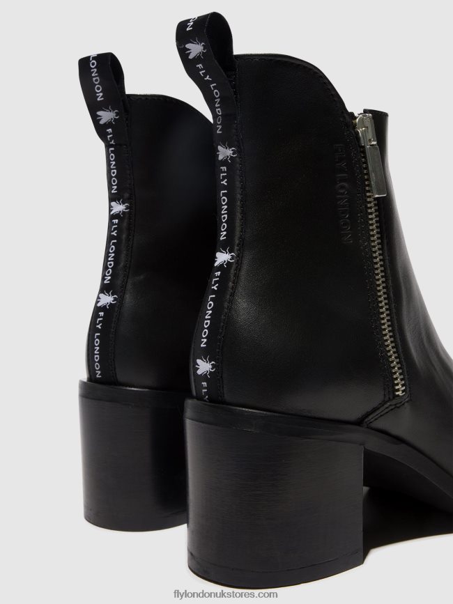 Zip Up Ankle Boots ADER912 Women Fly London 4V24RT78 BLACK