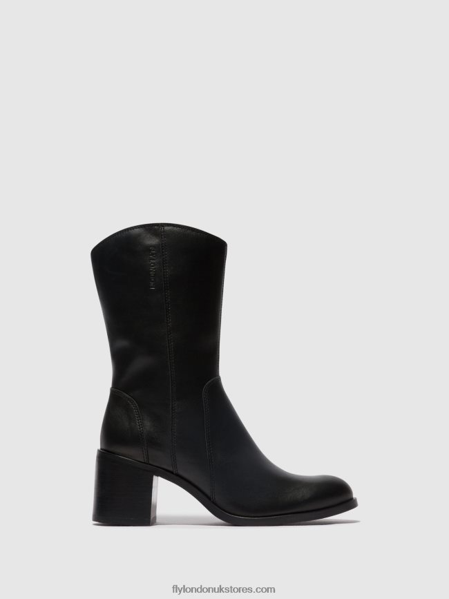 Zip Up Ankle Boots ASTA914 Women Fly London 4V24RT73 BLACK