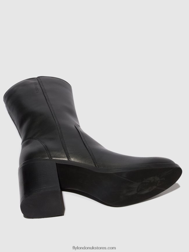 Zip Up Ankle Boots ASTA914 Women Fly London 4V24RT73 BLACK