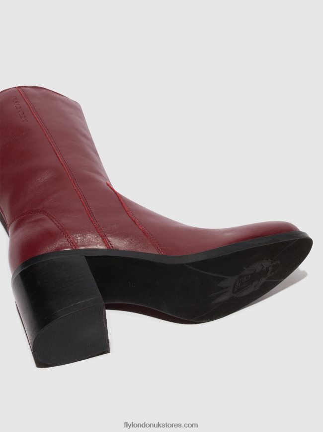 Zip Up Ankle Boots ASTA914 Women Fly London 4V24RT75 WINE