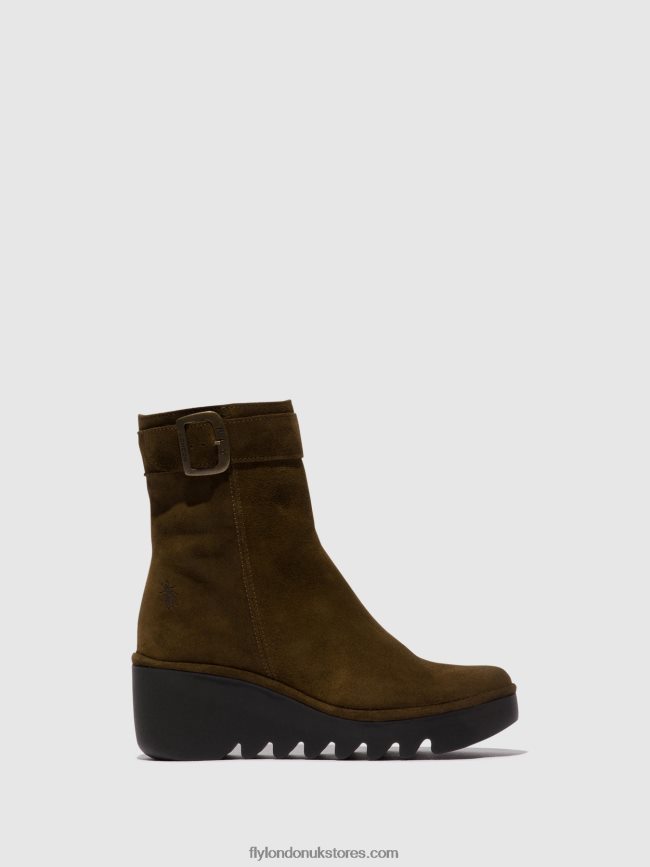 Zip Up Ankle Boots BEPP396 Women Fly London 4V24RT61 SLUDGE