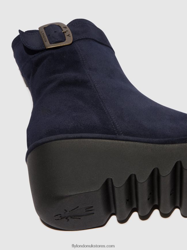 Zip Up Ankle Boots BEPP396 Women Fly London 4V24RT65 NAVY