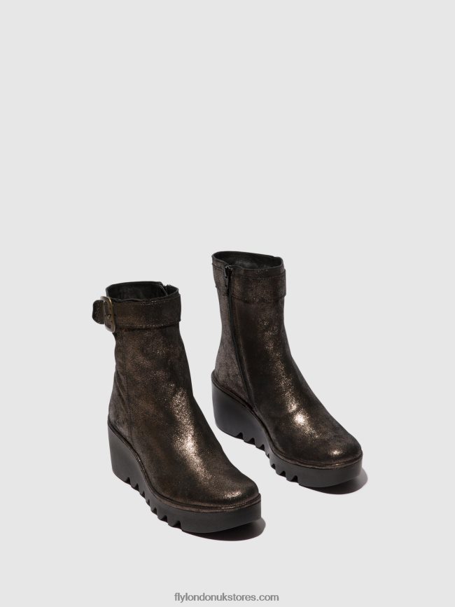 Zip Up Ankle Boots BEPP396 Women Fly London 4V24RT68 GRAPHITE