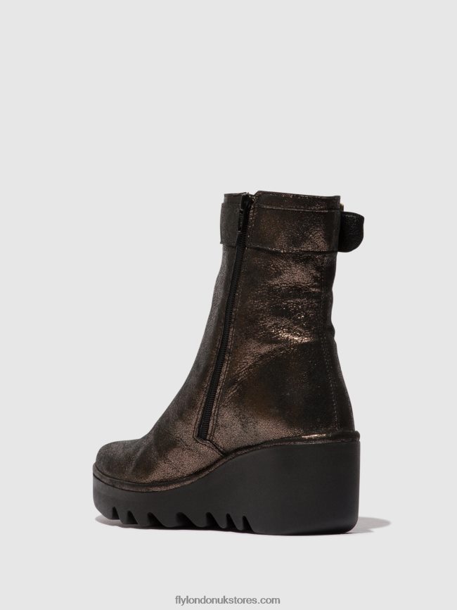 Zip Up Ankle Boots BEPP396 Women Fly London 4V24RT68 GRAPHITE