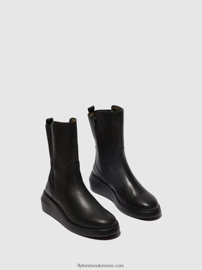 Zip Up Ankle Boots BRIN516 Women Fly London 4V24RT63 BLACK