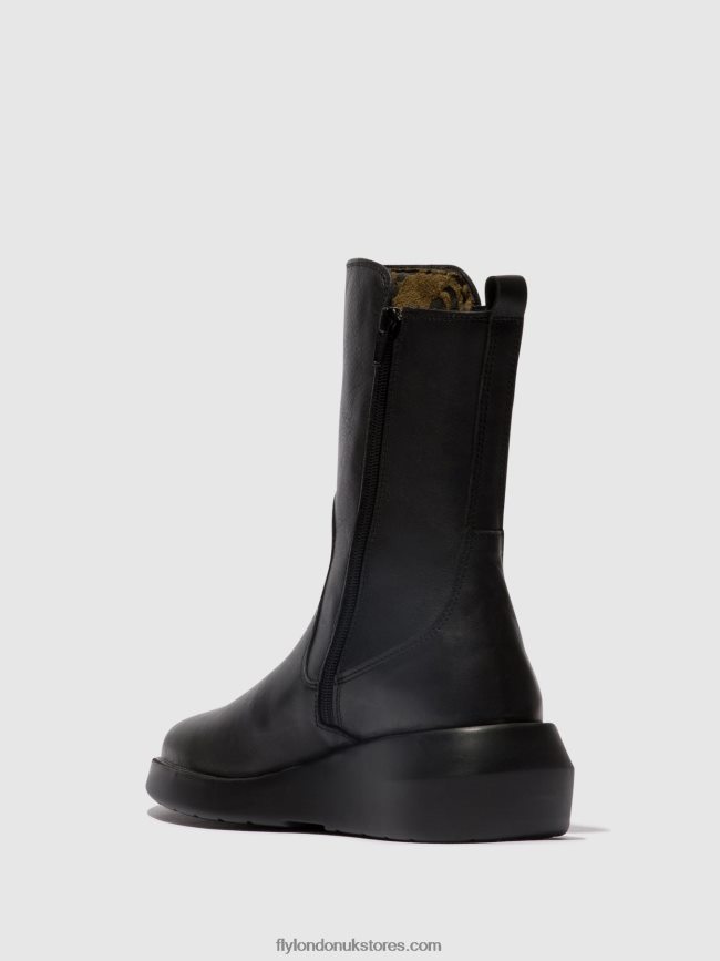 Zip Up Ankle Boots BRIN516 Women Fly London 4V24RT63 BLACK