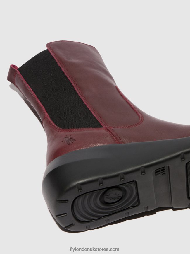Zip Up Ankle Boots BRIN516 Women Fly London 4V24RT64 BORDEAUX