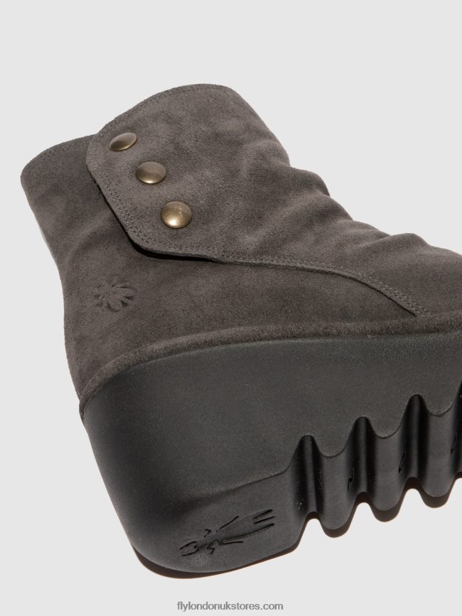 Zip Up Ankle Boots BROM344 Women Fly London 4V24RT183 OILSUEDE DIESEL