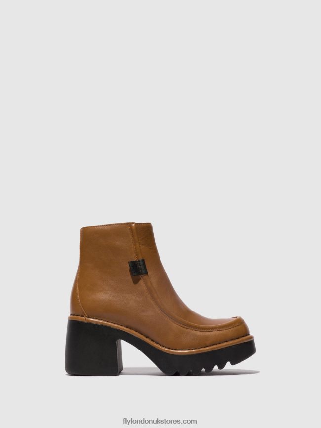 Zip Up Ankle Boots MITE249 Women Fly London 4V24RT54 CUOIO