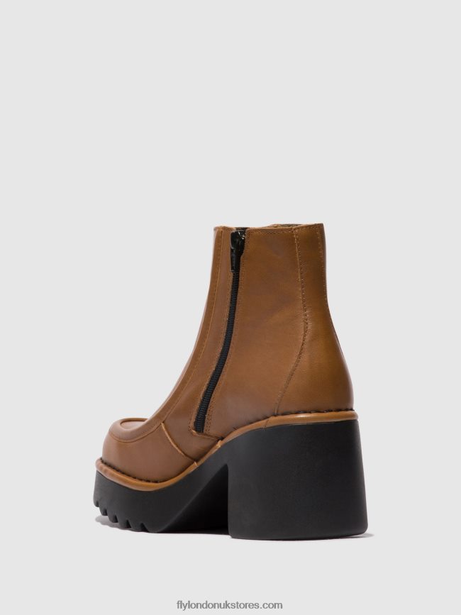 Zip Up Ankle Boots MITE249 Women Fly London 4V24RT54 CUOIO