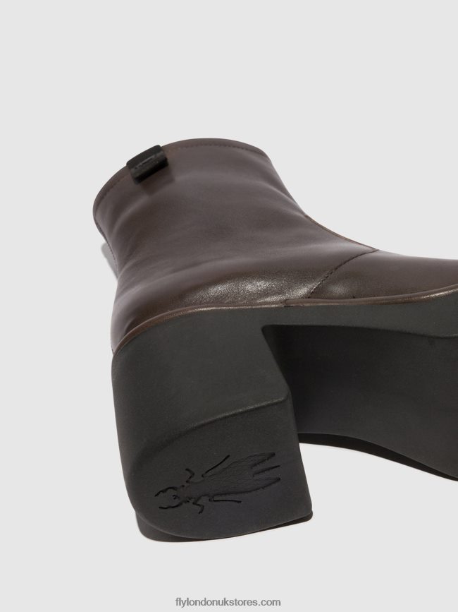 Zip Up Ankle Boots MOGE250 Women Fly London 4V24RT52 DK.TAUPE