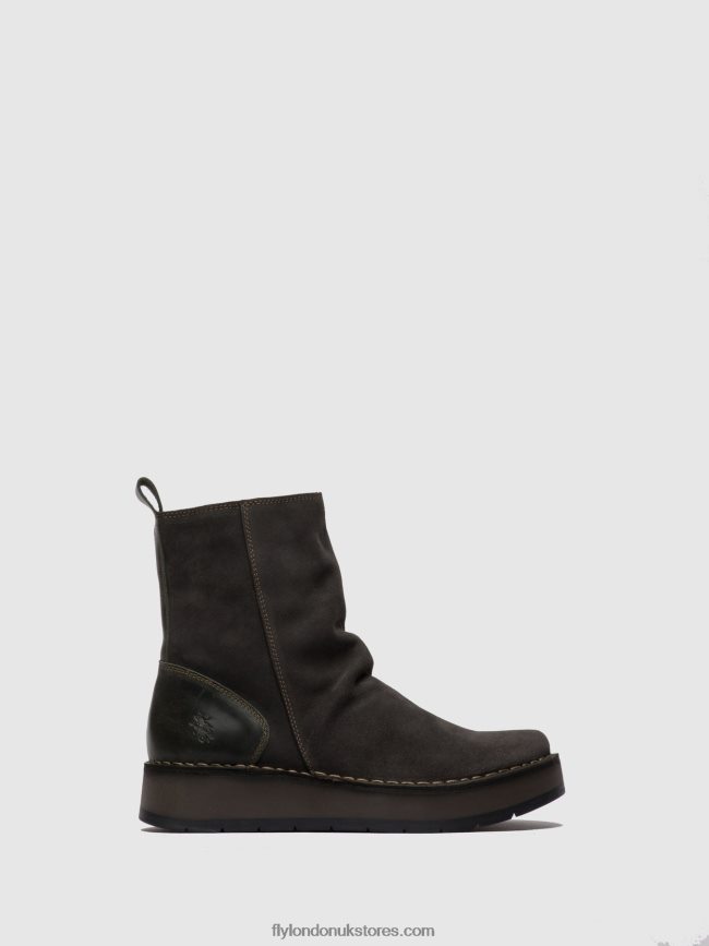 Zip Up Ankle Boots RENO053 Women Fly London 4V24RT249 OILSUEDE/RUG DIESEL