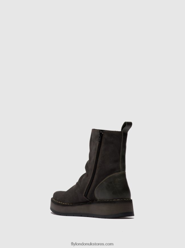 Zip Up Ankle Boots RENO053 Women Fly London 4V24RT249 OILSUEDE/RUG DIESEL