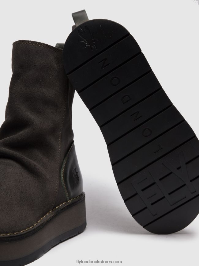 Zip Up Ankle Boots RENO053 Women Fly London 4V24RT249 OILSUEDE/RUG DIESEL