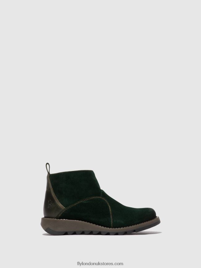 Zip Up Ankle Boots SELY918 Women Fly London 4V24RT22 FOREST GREEN/DIESEL