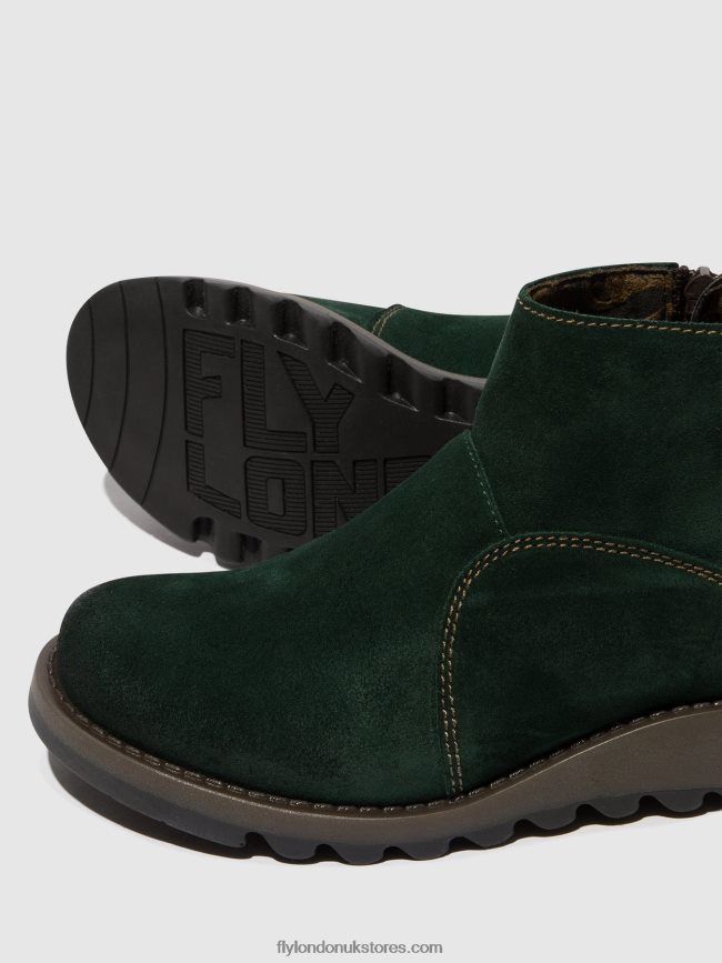 Zip Up Ankle Boots SELY918 Women Fly London 4V24RT22 FOREST GREEN/DIESEL