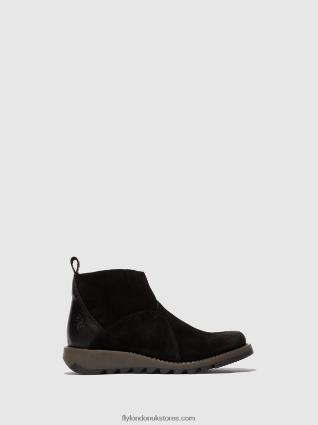 Zip Up Ankle Boots SELY918 Women Fly London 4V24RT45 BLACK