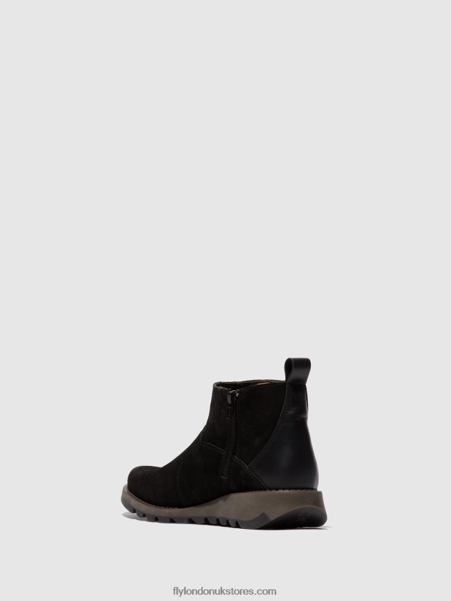Zip Up Ankle Boots SELY918 Women Fly London 4V24RT45 BLACK