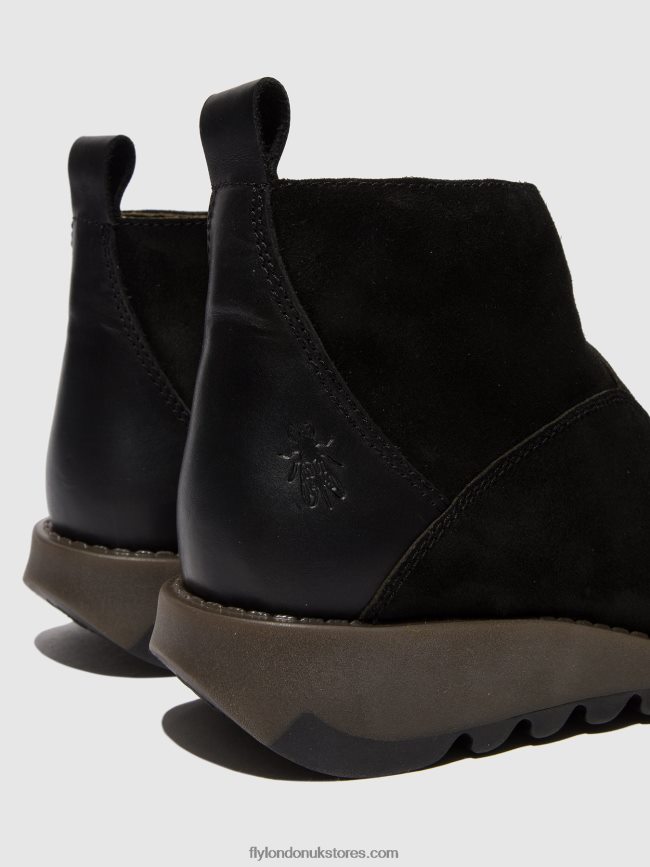 Zip Up Ankle Boots SELY918 Women Fly London 4V24RT45 BLACK