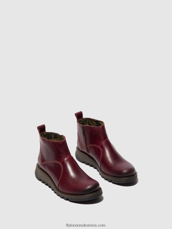 Zip Up Ankle Boots SELY918 Women Fly London 4V24RT46 PURPLE