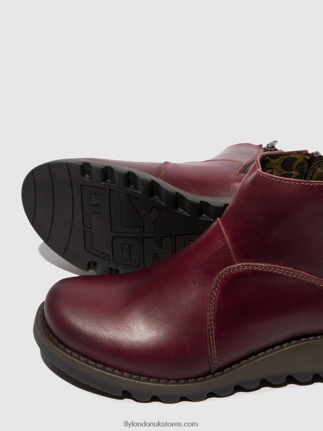 Zip Up Ankle Boots SELY918 Women Fly London 4V24RT46 PURPLE