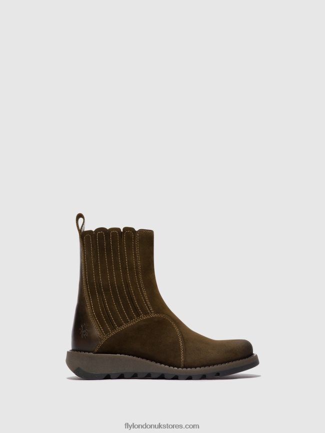 Zip Up Ankle Boots SUZY899 Women Fly London 4V24RT36 SLUDGE/OLIVE